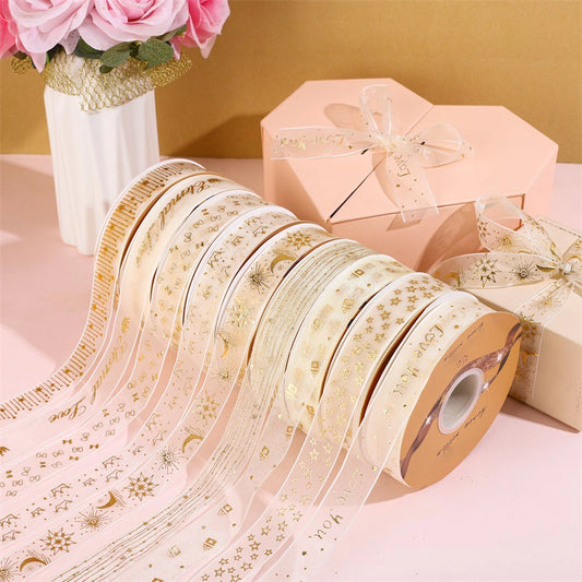 Spot Wholesale | New Product Gilded Fishtail Gift Wrapping Ribbon